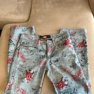 90s Print Book Cut Todd Oldham Jeans